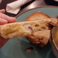 Vegan cheese and onion toastie at Rose & Grant's in Glasgow