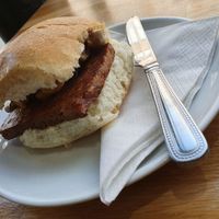 Vegan Square Sausage (vegan special) at Rose & Grant's in Glasgow