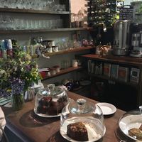 homemade cakes at The Old Electric Shop in Hay-on-wye