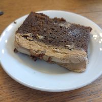 Pecan cake at The Old Electric Shop in Hay-on-wye