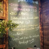 Vegan ice cream list at We Farm in Amman