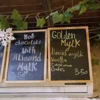 Vegan hot drinks at We Farm in Amman