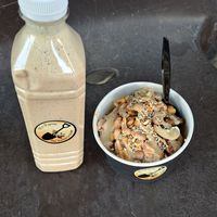 Medjool smoothie & medjool ice-cream at We Farm in Amman