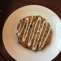 Vegan maple oatmeal cookie at Agora Downtown Coffee Shop in Fredericksburg