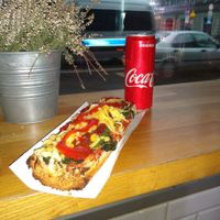Vegan zapiekanka with spinach at Todojutra - Slowackiego in Katowice
