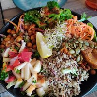 Rainbow salad at Particle Cafe in Avondale Heights