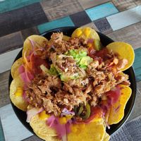 Nachos with jackfruit at Particle Cafe in Avondale Heights