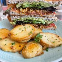 BLAT with oven fries at Particle Cafe in Avondale Heights