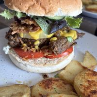 VIP burger. Deliciouss  at Particle Cafe in Avondale Heights