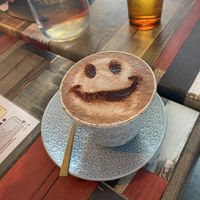 hot chocolate with macadamia milk   at Particle Cafe in Avondale Heights