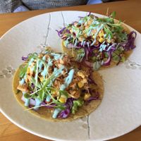 Jackfruit tacos at Particle Cafe in Avondale Heights