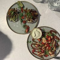 Fish Tacos and Cauliflower Buffalo Wings   at Stem & Glory in Cambridge