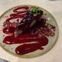 raspberry cheesecake at Stem & Glory in Cambridge