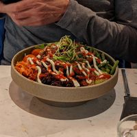 Veg bowl at Stem & Glory in Cambridge