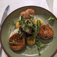 Mushroom "scallops" at Stem & Glory in Cambridge