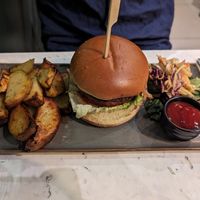 Burger at Stem & Glory in Cambridge