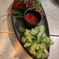 Quinoa meatballs at Stem & Glory in Cambridge