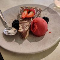 Raw chocolate marble torte at Stem & Glory in Cambridge