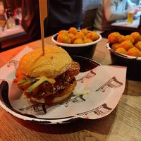 Korean Seitan burger at Bloc Bar Glasgow in Glasgow