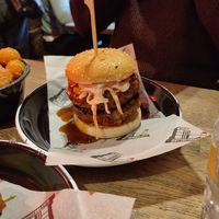 Maccy Vee burger at Bloc Bar Glasgow in Glasgow