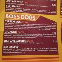 Vegan veggie menu at Bloc Bar Glasgow in Glasgow