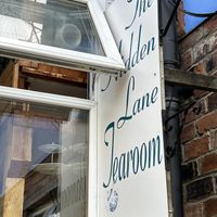 View from the outside  at Hidden Lane Tea Room in Glasgow