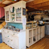 Cozy register at Hidden Lane Tea Room in Glasgow