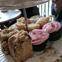 vegan cakes  at Hidden Lane Tea Room in Glasgow