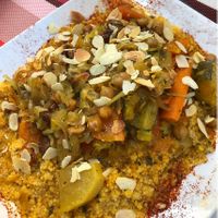 Couscous with root veggies at Namasthe in Montauban