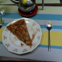 tarte rhubarbe  at Namasthe in Montauban