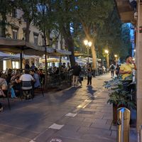 Outside at La Caveja in Trieste