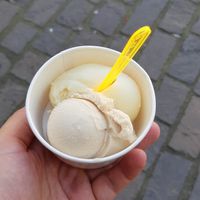 Vanilla and Hazelnut ice cream at Brustolon Cafe Gelateria in Koblenz
