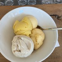 good ice cream (3 Scoops = 5€)  at Velobis in Vienna