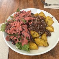Plum potato grain bowl  at Julie's Coffee and Tea Garden in Alameda