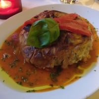 Vegetable filo parcel at Otto's Restaurant in Sheffield