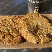 Hippie Vegan and Vegan Cowboy cookies  at Handlebar Coffee Roaster in Santa Barbara