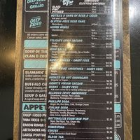Awesome drink menu with lots of vegan options  at Fish on Fifth in Sidney