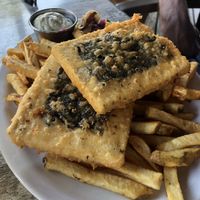 Vegan not cod  at Fish on Fifth in Sidney