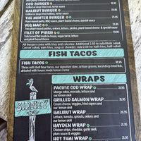 Menu   at Fish on Fifth in Sidney