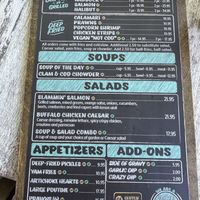 Menu   at Fish on Fifth in Sidney