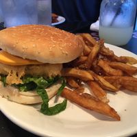Vegan filet o fish at Fish on Fifth in Sidney
