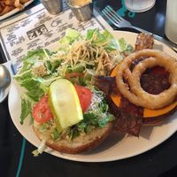 Vegan Beacon Burger. at Fish on Fifth in Sidney