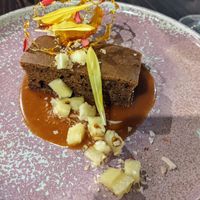 Pumpkin spice cake with pineapple and sorbet at A Touch of Salt in Townsville