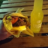 double cheese burger at Jänö in Helsinki