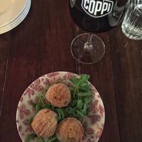 Vegan arancini balls at Coppi in Belfast