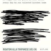 Menu as of May 2025 (meat removed) at Coppi in Belfast