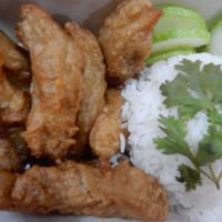 'Chicken' and rice at My Home Cafe & Vegetarian in Chiang Mai