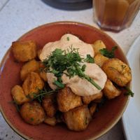 Batata hara with vegan mayo at Brother Hubbard - North in Dublin