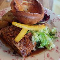 Sunday roast, squash wellington at The Perch in Oxford