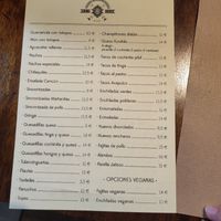 Carta at Las Mañanitas  in Potes